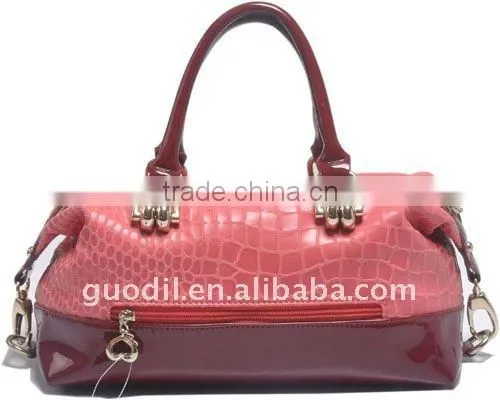 2012 Newest Summer & Spring lady Name Brand PU handbags in Red colour