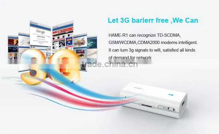 wireless router 3g hotspot pocket wifi with 4400mAh power bank