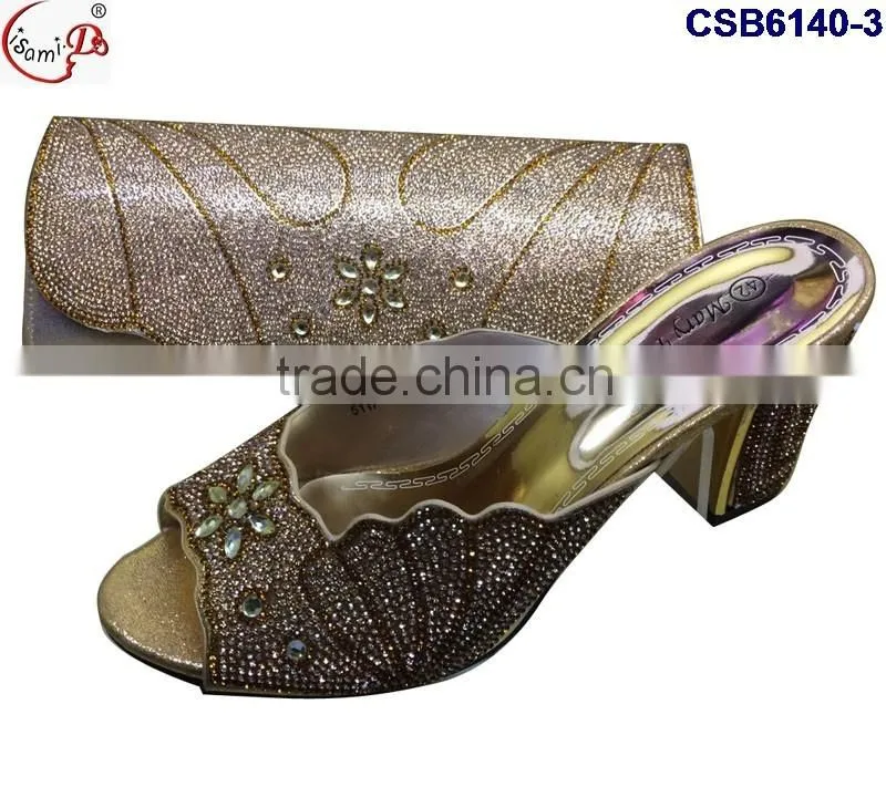 CSB6140 2016 The top latest fashion woman italy style high heel sandal shoes with bags
