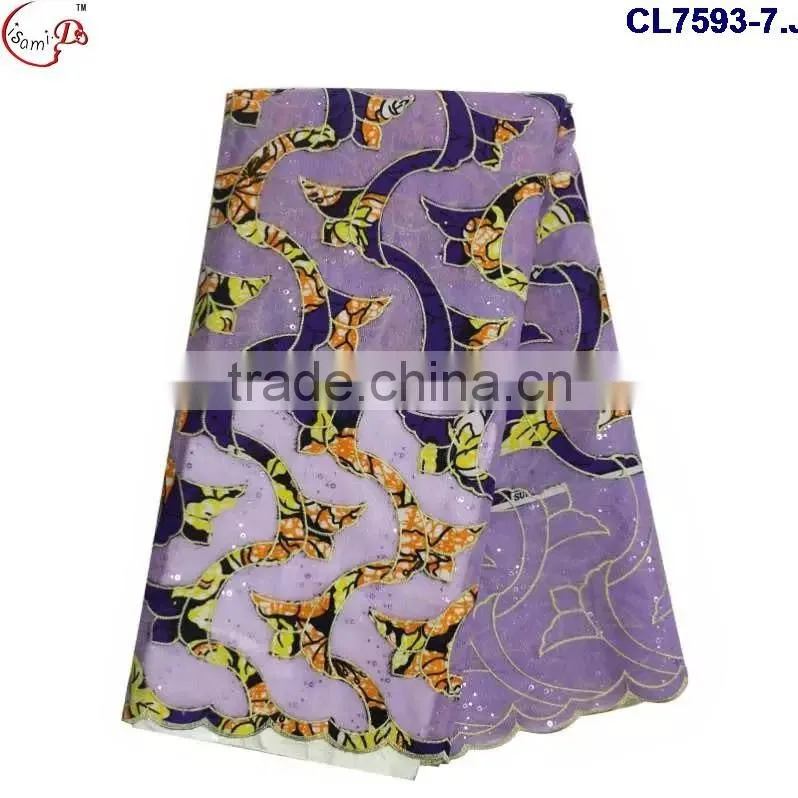 CL7593 Hot sell good quality soft and comfortable wax lace fabric for women