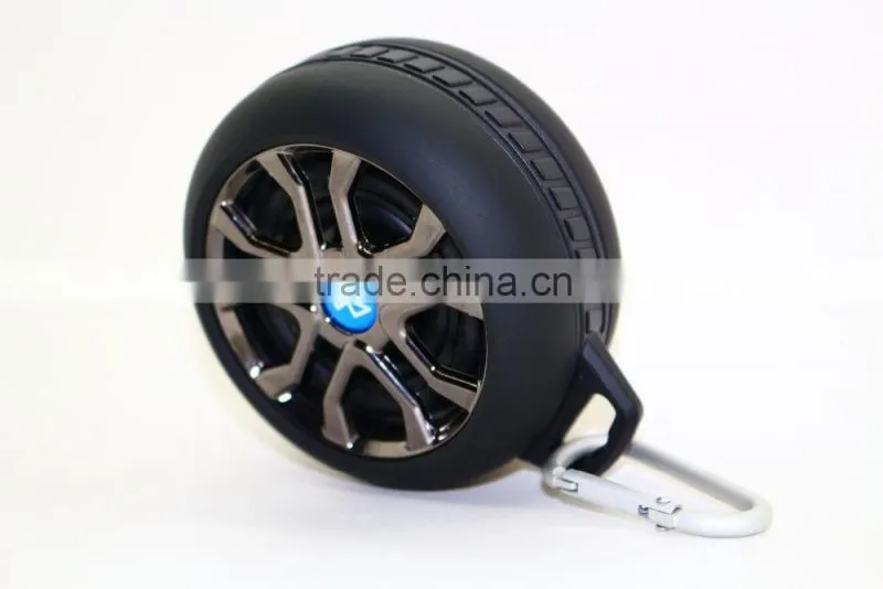 Special tyre shape design bluetooth speaker, promotion gift tire shape mini speaker, low price wireless speaker