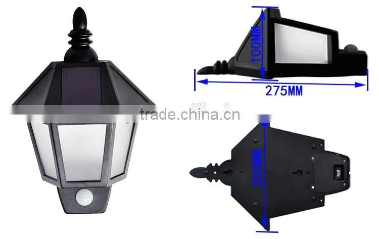 Led Waterproof Solar led eyelid wall mounted indoor+outdoor deck solar stickable led lawn garden lamp light