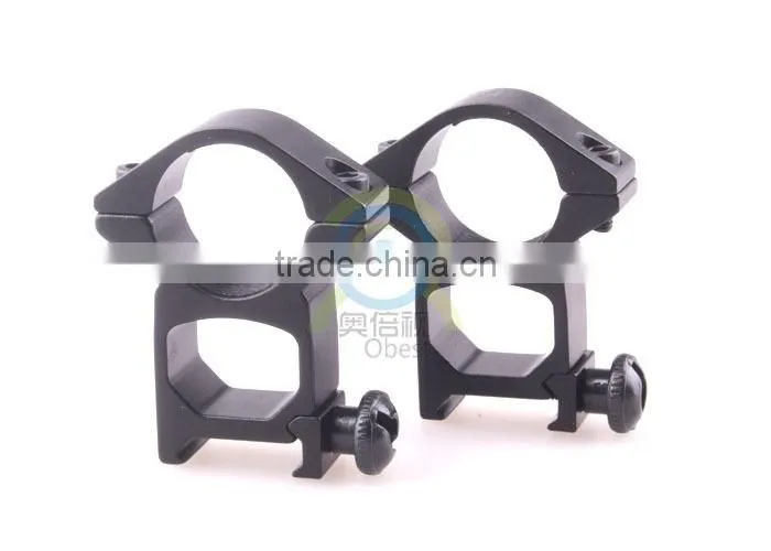 2 x High Profile See Through 25.4mm Scope Rings 21mm Picatinny Weaver Rail Mount