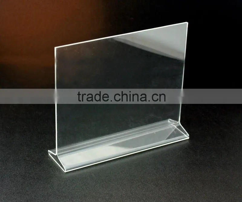 Acrylic T-shaped Sign Display Holder (Stand / Shelf )