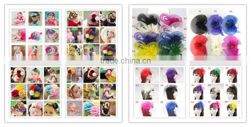 Top baby girls beautiful flower headband,ribbon bow hair,fashion ribbon flower headband