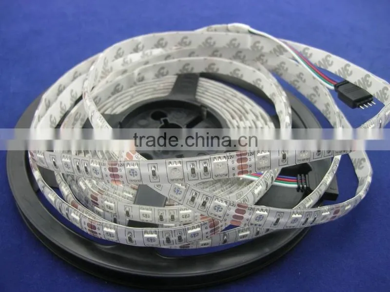 60leds/m 5050 SMD Single Color LED Flexible Strip, DC12V/24V input, 5m/roll, waterproof IP20/IP65/IP67