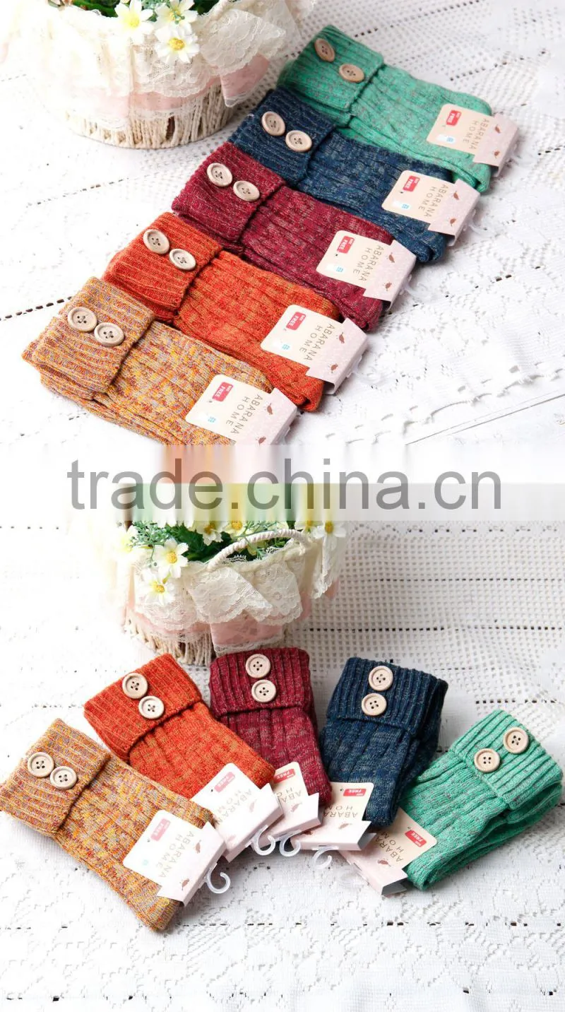 Women's Warmer Thick Needle Socks with button