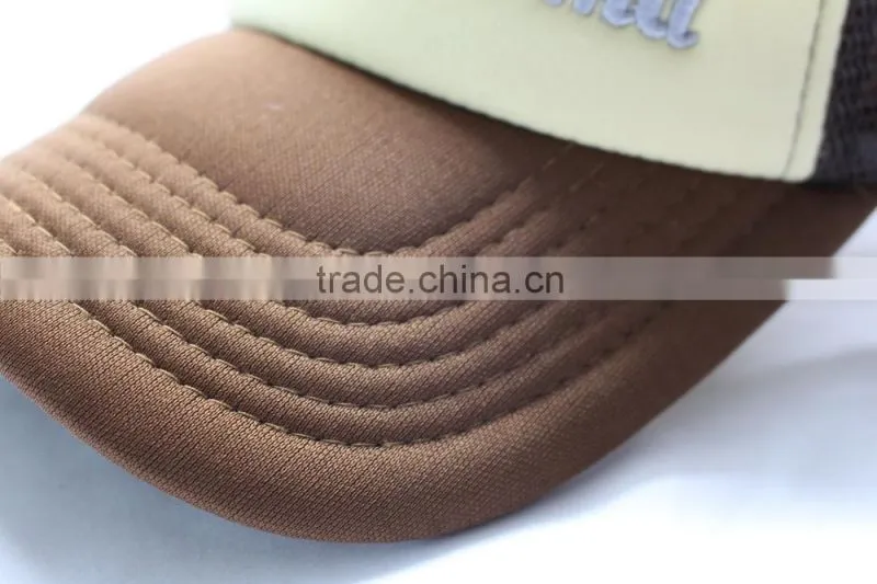 2015 hot sale custom 5 panel foam trucker hat caps embroidery trucker mesh cap