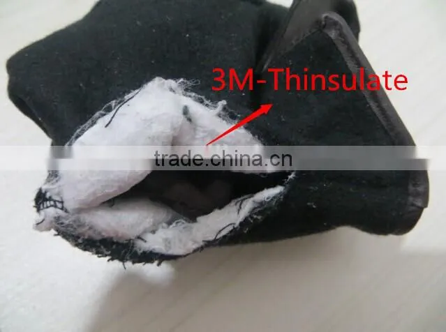 New style black color C40 Thinsulate lining women gloves with bow