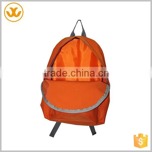 Orange color woman 600D/PVC polyester sport backpack