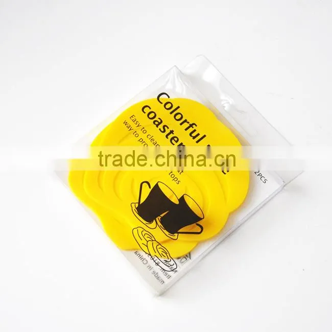 Novelty rose flower silicon rubber wine glass coaster
