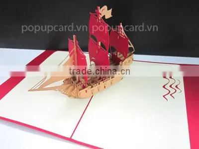 Musical instruments Laser cutting 3d greeting pop up card