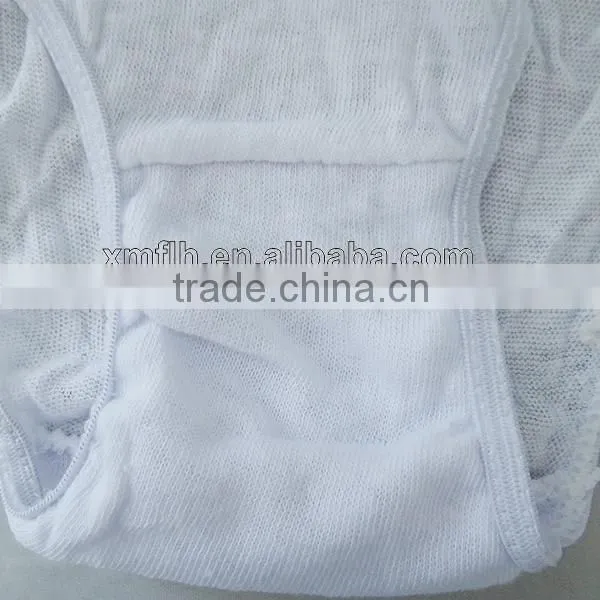 factory price ladies disposable cotton underwear for travel/home use/salon/hospital/spa