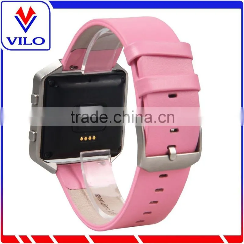 Classical genuine leather watch band for Fitbit blaze leather real strap
