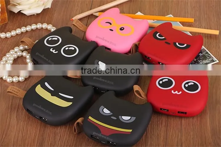 For starbucks power bank charger 7types of cute cartoons power bank smart 2.1-1-0.5 output