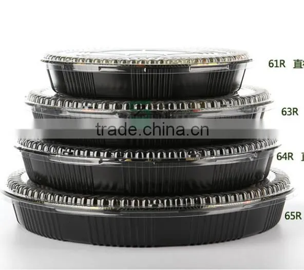 64R 6compartment plastic sushi container/takeaway sushi box/takeout sushi tray