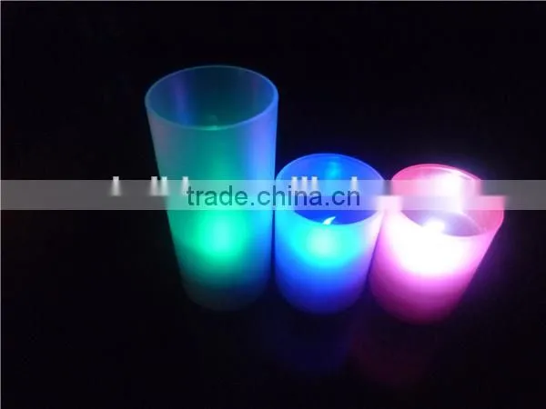 Battery Operated Flameless colorful LED Candle light for Wedding