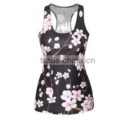 Women Sexy Bodycon Delicate Summer New Tree Print 3D Vest Tops