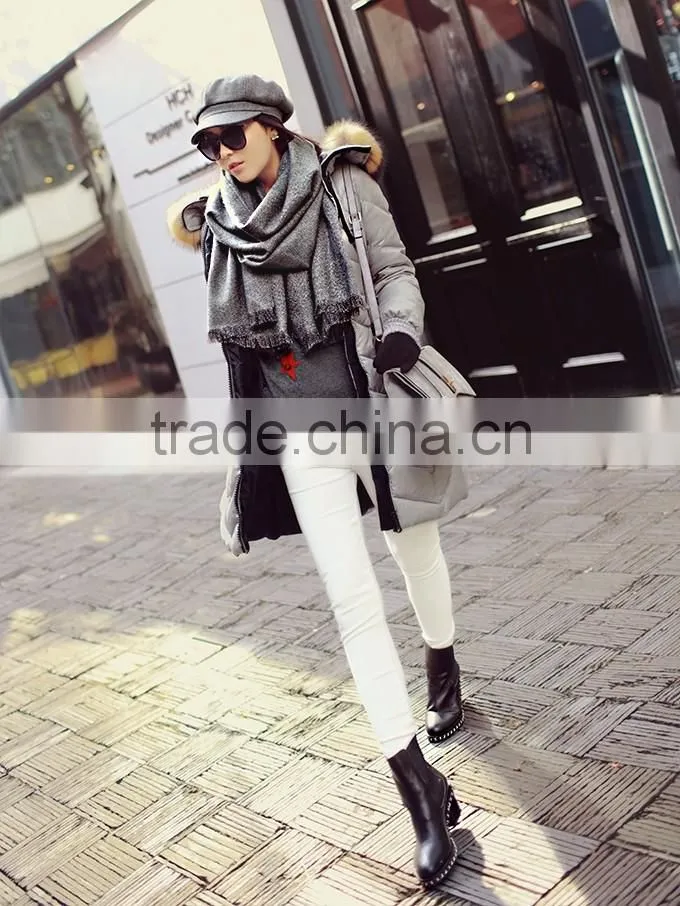 Factory direct wholesale price square raccoon fur collar /raccoon dog fur collar