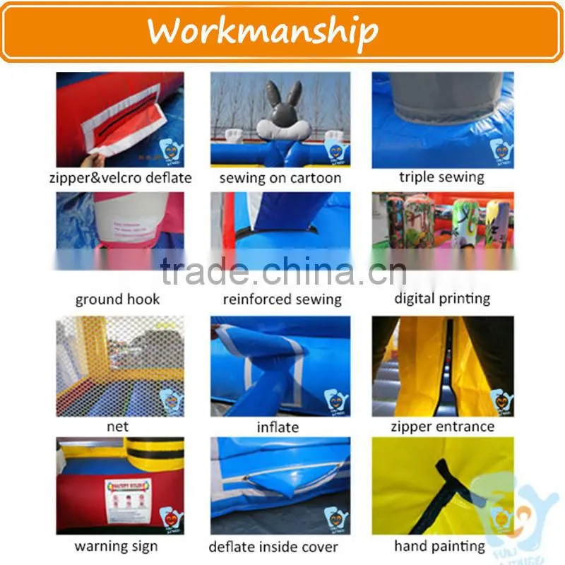 inflatable bouncer slide 0.55mm pvc tarpaulin inflatable bouncer combo