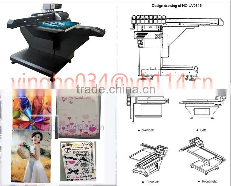 big size digital flatbed uv printer 60*150cm size for metal, ceramic, glass, wood, plastic, pvc etc