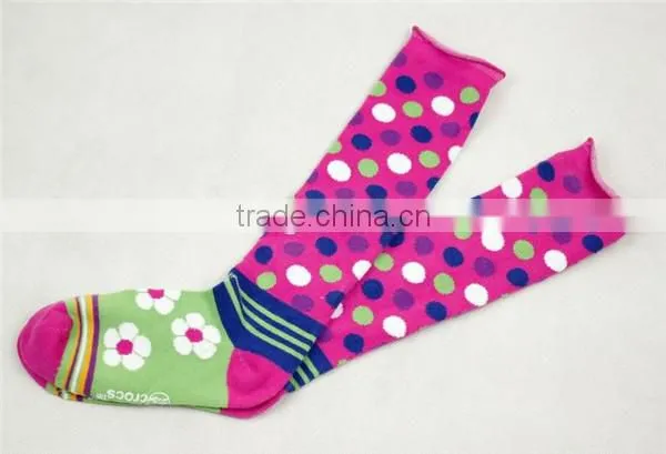 girl high knee cartoon dot child sock