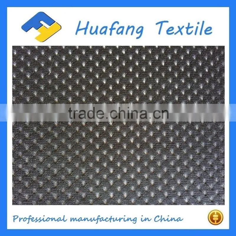 high quality polyester knitted brushed mesh fabric with hole size 1mm