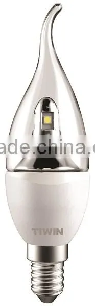 China factory TIWIN 4W 3000k e14 led candle light with CE ROHS TUV GS