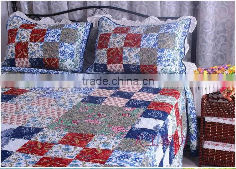 100% cotton Patchwork quilt set