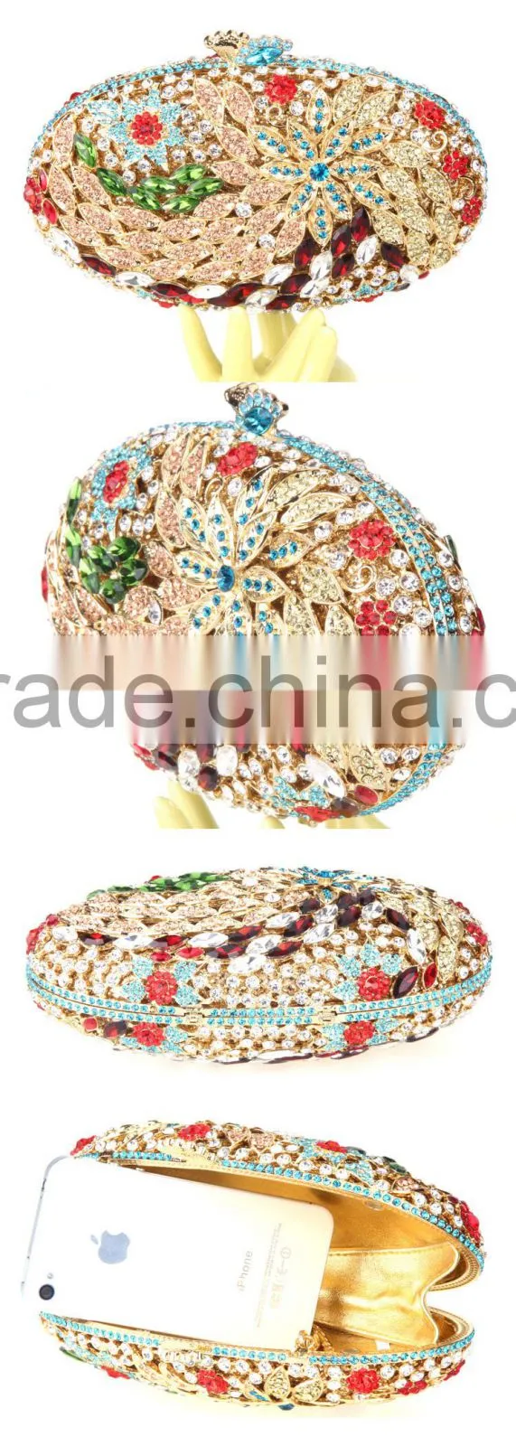 Wholesale clutch bags fashion evening bag designer evening crystal bag handmade