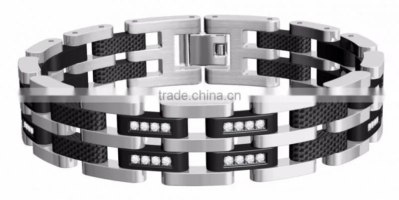 Hot sell sytle 361L Stainless Steel Mens Bracelet , health Titanium bracelet for wholesale