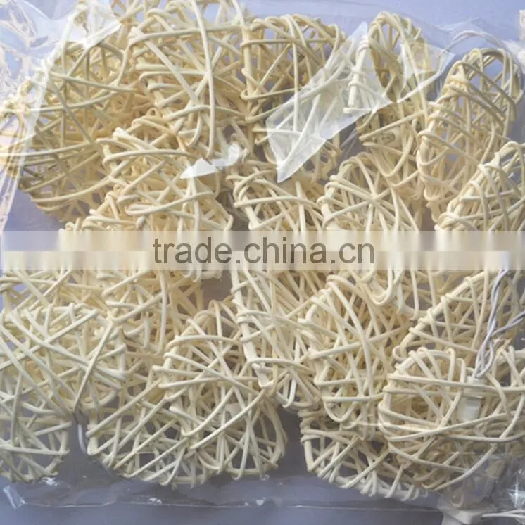 3.4 - 4 meters Handmade Multicolor Heart Design Rattan Balls String Lights For Decorative Holiday, Party, Wedding, Christmas
