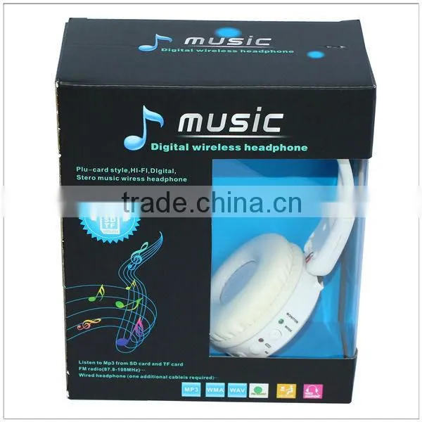 Fashional Wireless headphsets with FM radio and TF card slot