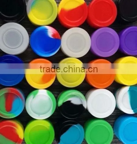 Colorful silicone insert healthy silicone wax jar with lid silicone dab wax container jars small silicone container