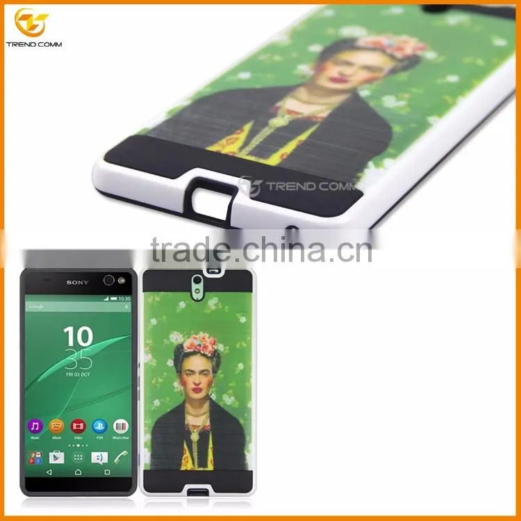 color printing hard back phone cover case for sony c5