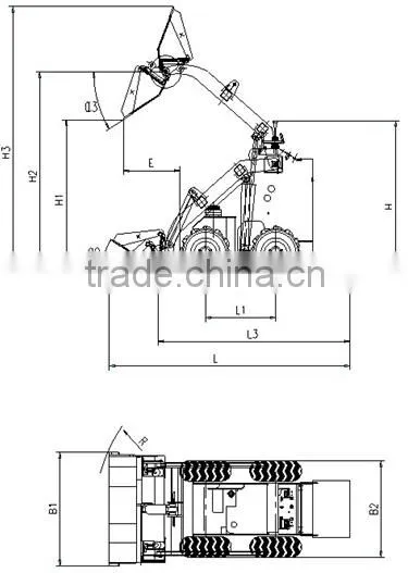 China HY280 mini compact track loaders