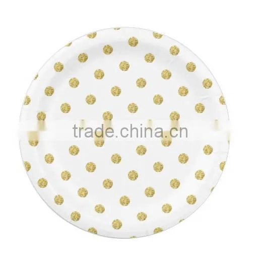 christmas dinner disposable dot paper tableware