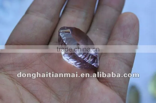 Beautiful Natural Purple Multi-Faceted Quartz Rock Crystal Carved Crystal CRAFT DIMOND