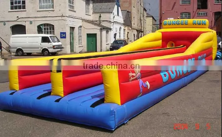 2016 Hot sale inflatable bungee run, inflatable bungee trampoline for bungee run
