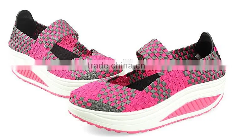 Newest Design Braid Handmade Woven Casual Elastic Shoes