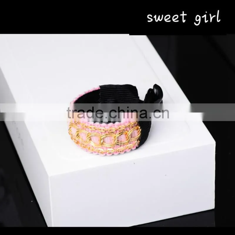 Colorful Satin Ribbon Headbands, Metal headbands, Girl headbands -f56