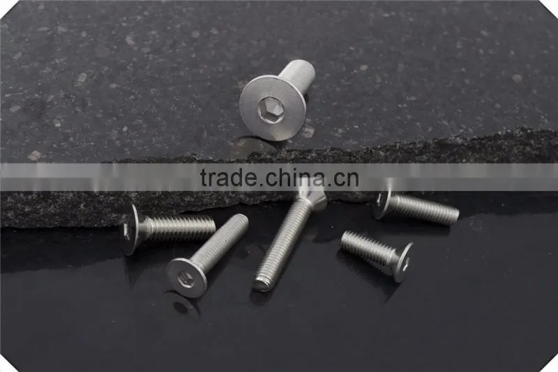 Wholesale 304 stainless steel Hex socket countersunk head machine screw