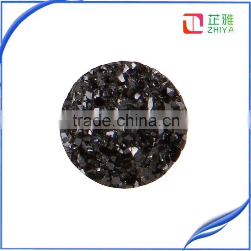 stock!!!2016 Hot wholesale round natural druzy cabochon