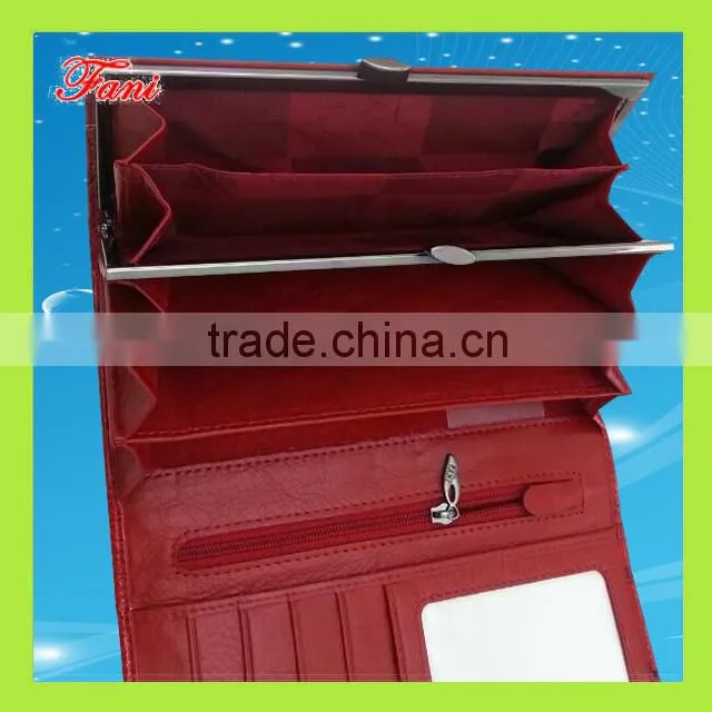 imitation ostrich leather slim pu wallet