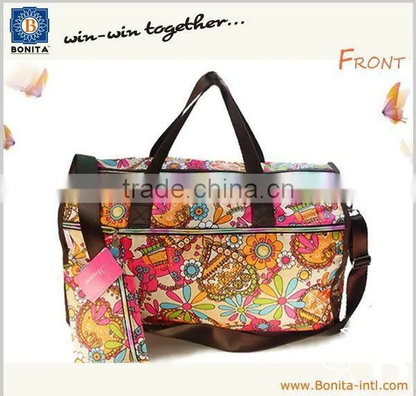 2012 Fashion style flora travel bag, duffel bag, lady hand bag