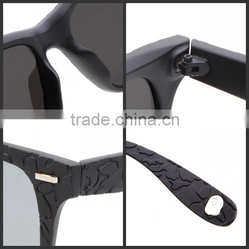 New style super fashion sunglasses brand embossed flower on frame