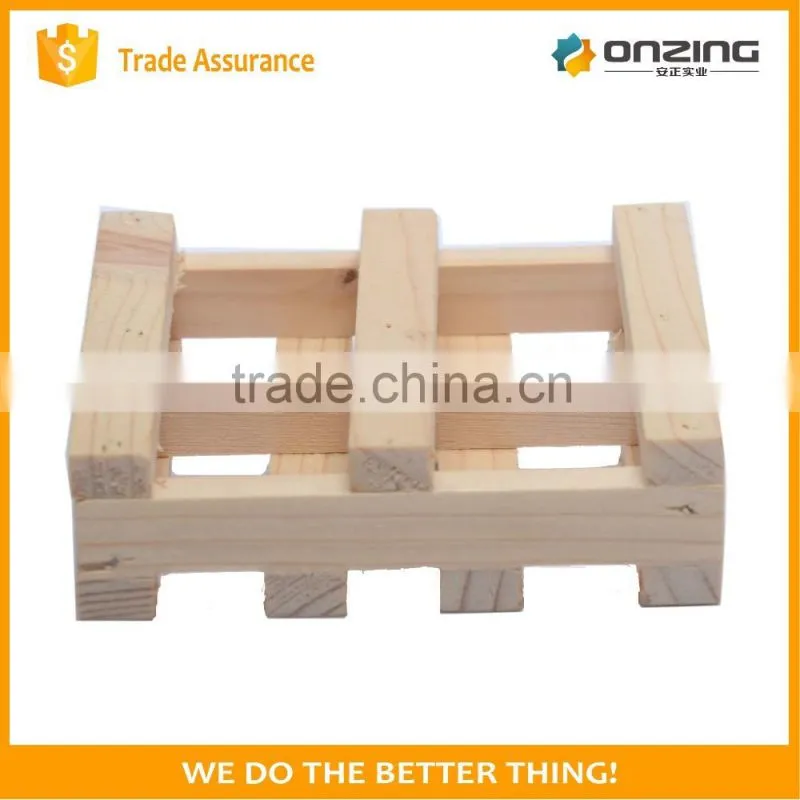 Custom 4 sides printed cubic paper wooden pallet notepad