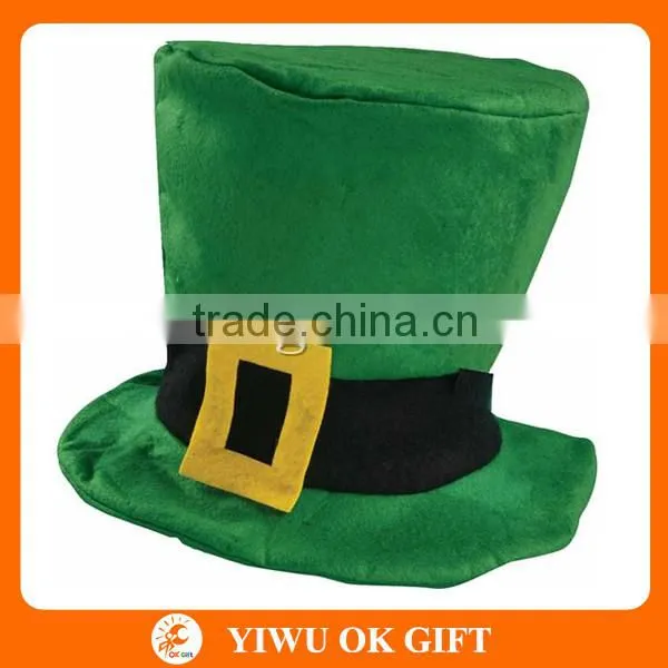 St Patrick's Day Green Velvet Top Hat