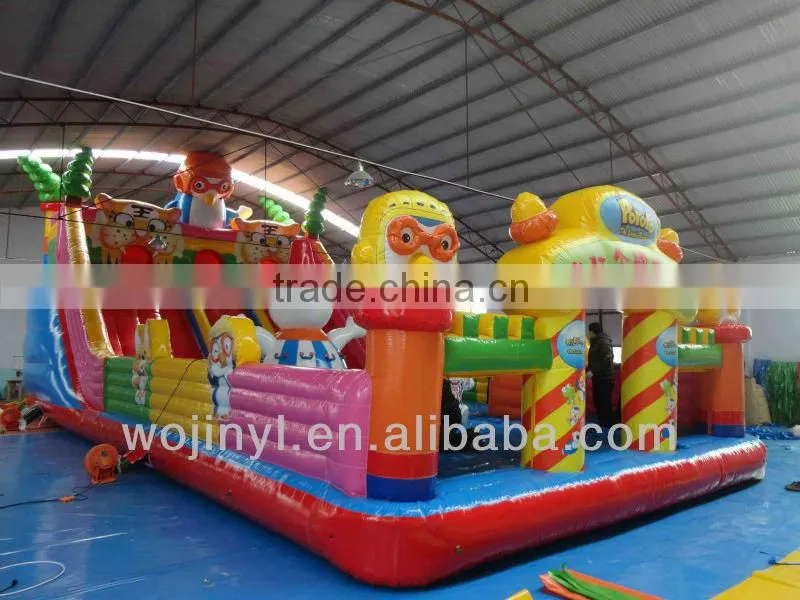 The inflatable cartoon bouncy castle commerical/used bouncy castle blower