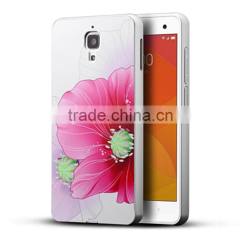 wholesale PC case with metal Frame mobile phone case for xiaomi 4